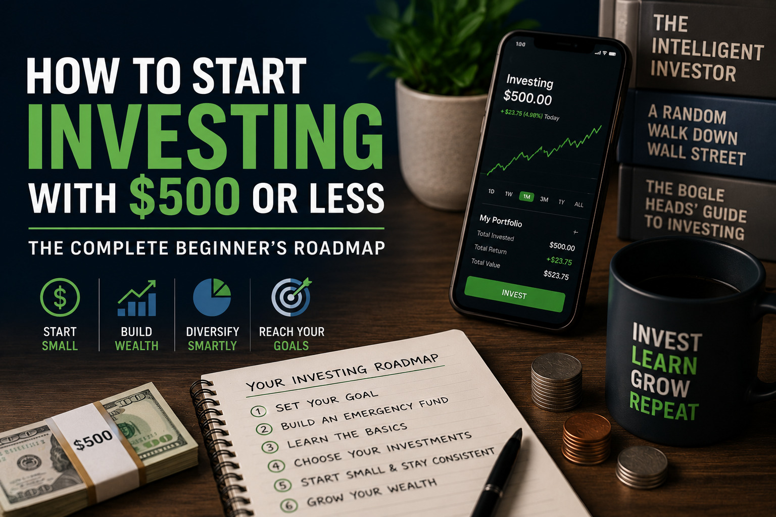 How to Start Investing with $500 or Less — The Complete Beginner's Roadmap