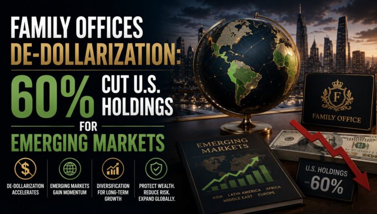 Family offices de-dollarization : 60% Cut U.S. Holdings for Emerging Markets