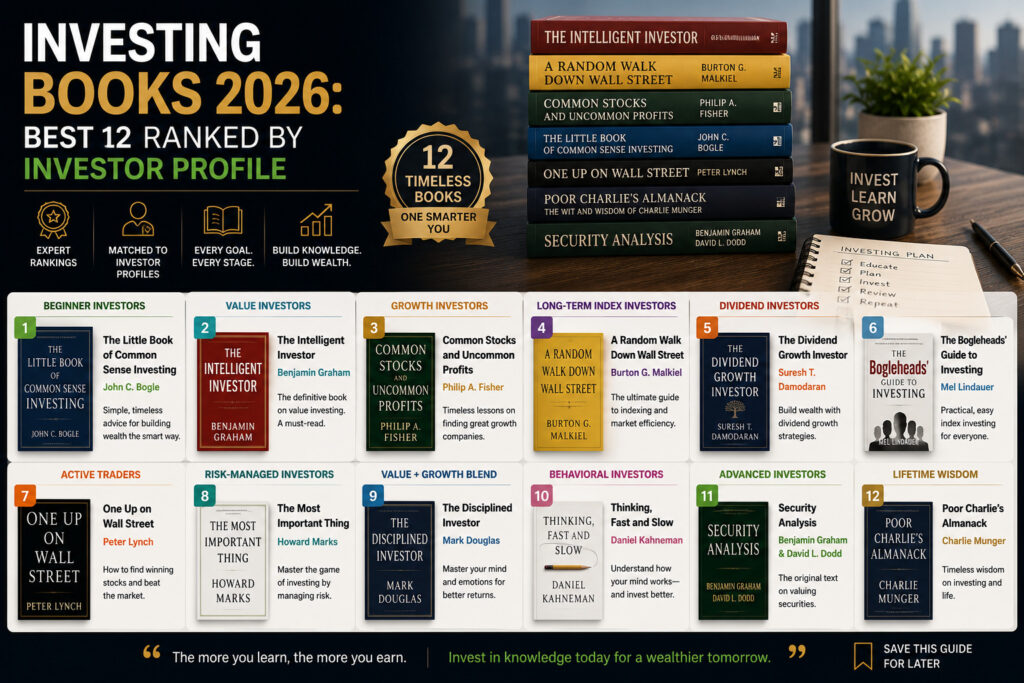 Investing Books 2026: Best 12 Ranked by Investor Profile