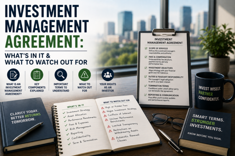 Investment Management Agreement: What's in It & What to Watch Out For